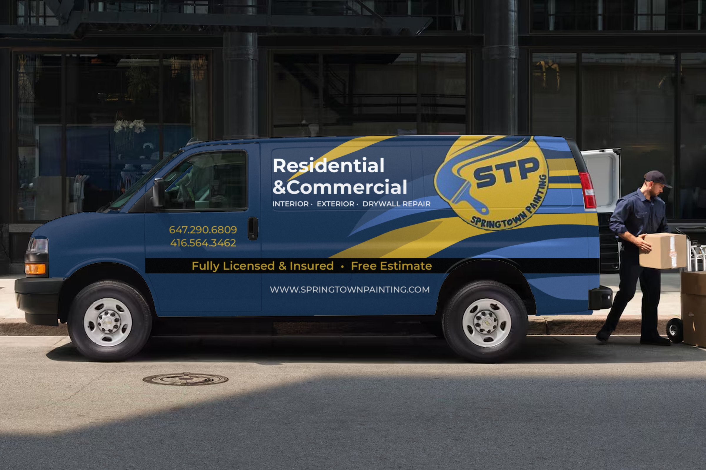 Springtown Painting van wrap design