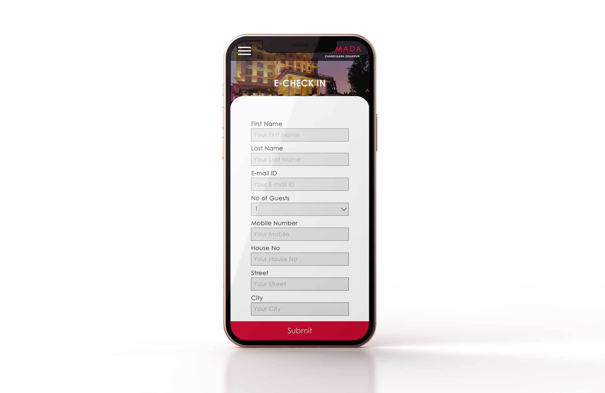 Ramada app screen — E-Check In